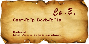 Cserép Borbála névjegykártya