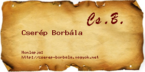 Cserép Borbála névjegykártya