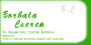 borbala cserep business card