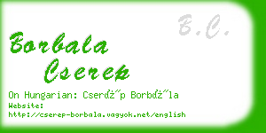 borbala cserep business card